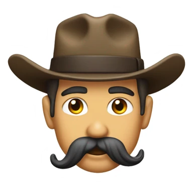 Prospector handle bar mustache sticker