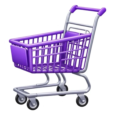 purple shopping cart sticker