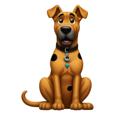 scooby doo with black dots sitting sticker