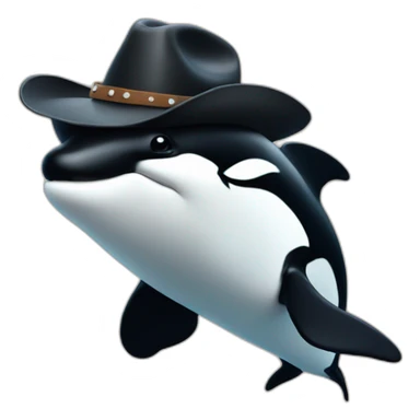 orca with a cowboy hat sticker