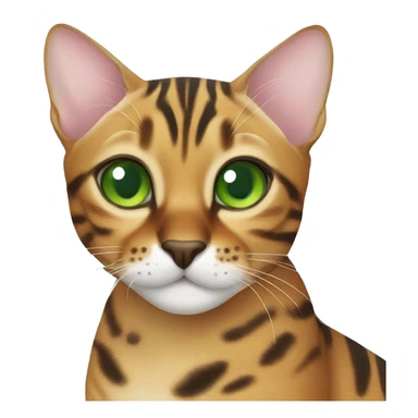 bengal cat with green eyes  sticker