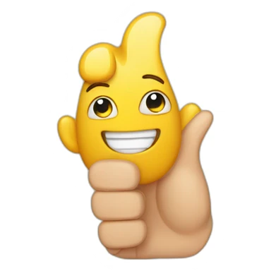 A thumbs up in tears sticker