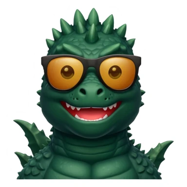 Godzilla wearing sunglasses sticker