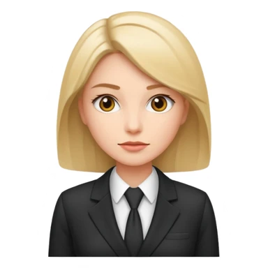 business woman realistic sticker