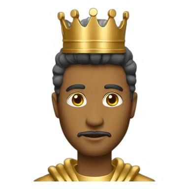 king with golden metallic coat sticker