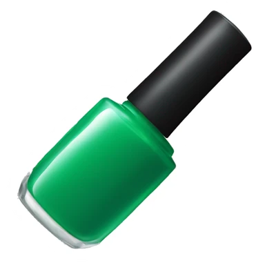 Green nail polish bottle sticker