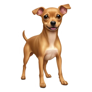 Small light brown Miniature Pinscher mix Azawakh mix Chihuahua  sticker