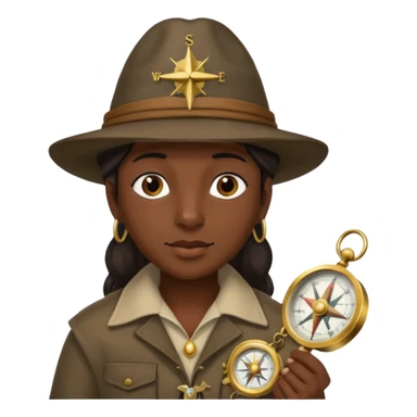 Magalhães with compas and hat sticker