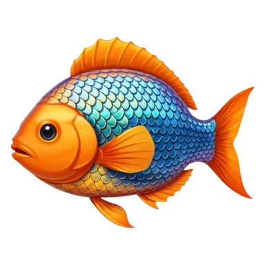 Orange benekeliFish sticker