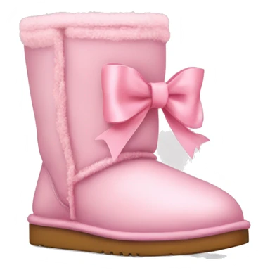 light pink uggs with ribbon/bow  sticker