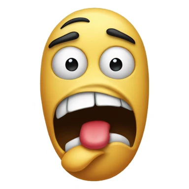 A simple 3D emoji face with a disgusted expression, scrunching its eyes shut. The emoji is pinching its nose with one hand, clearly reacting to a foul odor. sticker