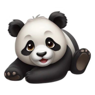 bébé panda qui font un calin sticker