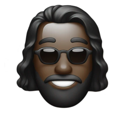 Hombre cabello negro robusto playera negra con una cerveza sticker