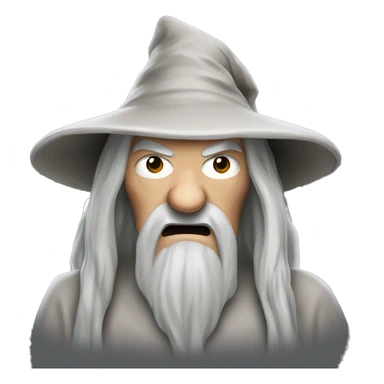 Gandalf from 'The Lord of the Rings', angry sticker
