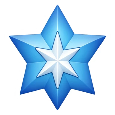 11 corner blue star with white tick on it sticker