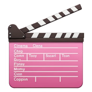 Pink cinema clapboard sticker