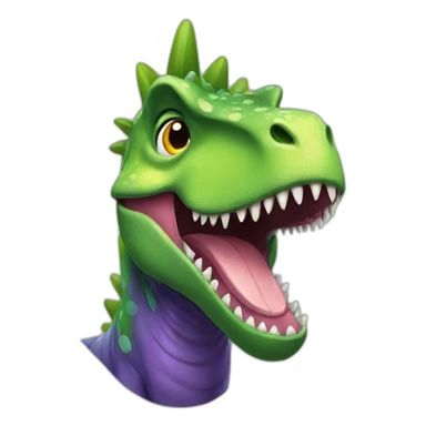 dinosaur crowned sticker