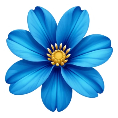 royal blue flower with cyan center sticker
