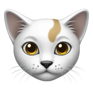 gato blanco con manchas negras y doradas sticker