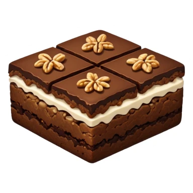 A walnut brownie sticker