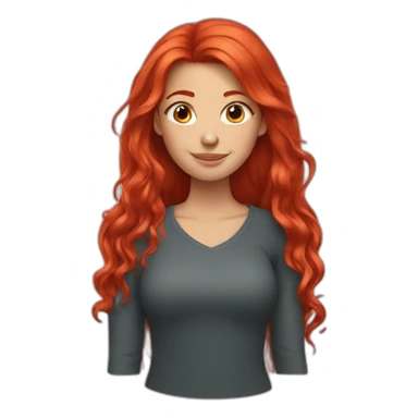 red hair girl sticker