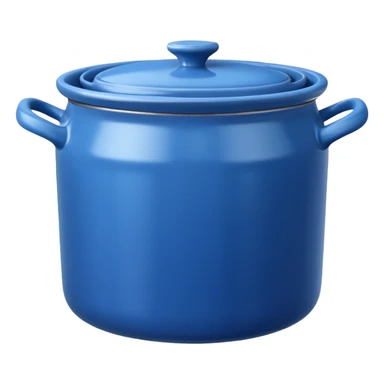 an empty blue kitchen pot sticker