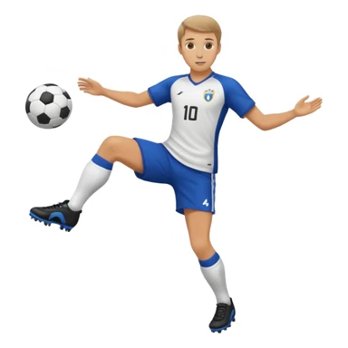 soccer player doing ball tricks sticker