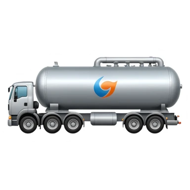 side view of a natural gas tanker truck sticker
