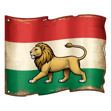 persia flag the old one with the lion sticker