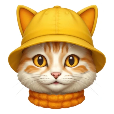 cat with yellow hat and shirt sticker