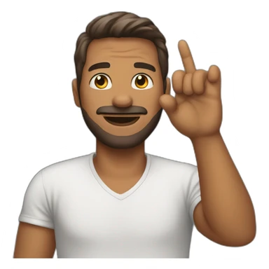 man showing call-me-hand emoji sticker