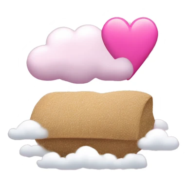 combine the pink heart emoji with the cloud emoji sticker