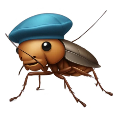 cockroach in a beret sticker