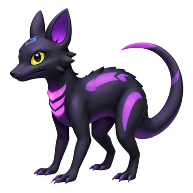 Shiny Salandit-Umbreon-Noibat-Hybrid (Full body) sticker