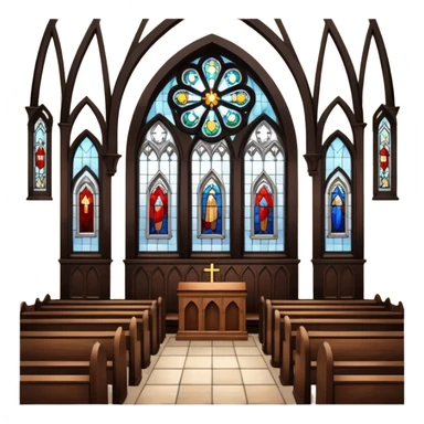 interior of a church sticker
