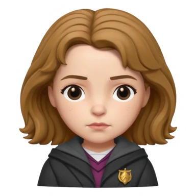 hermioni sleepy face funko pop style cute sticker