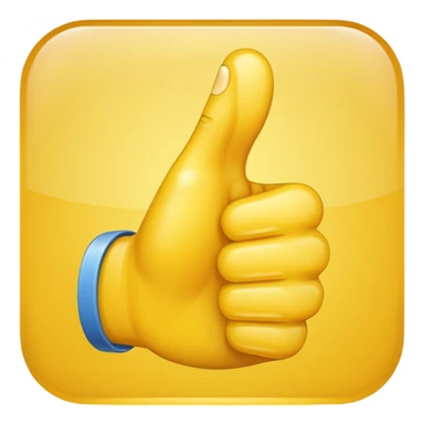 thumbs up emoji, yellow hand sticker