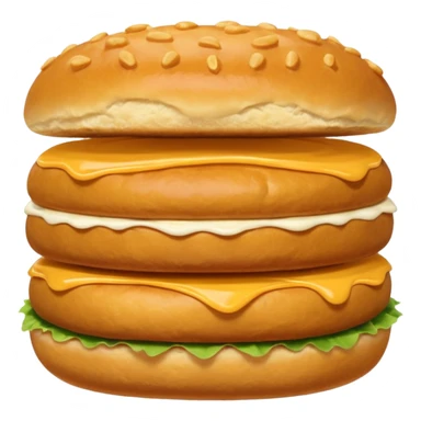 split-open vetkoek showing fluffy inside, golden brown, appetizing emoji sticker