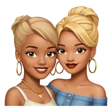 Hyper Realistic Breezy and Rhianna romantic photo  sticker