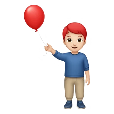 a little kid with balloon sticker