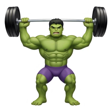 Hulk weight lifting  sticker