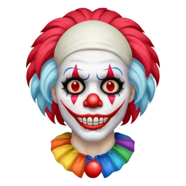 skeleton clown with makeup sticker