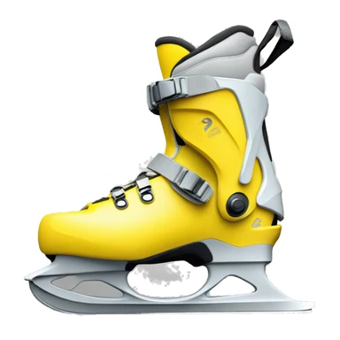 Yellow cross-country ski boots sticker