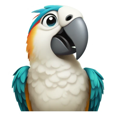 Parrot saying hi sticker
