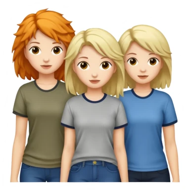 data & insights girls (all white, random hair) sticker