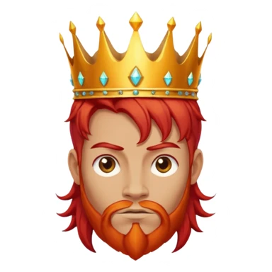 portrait of flame king sticker