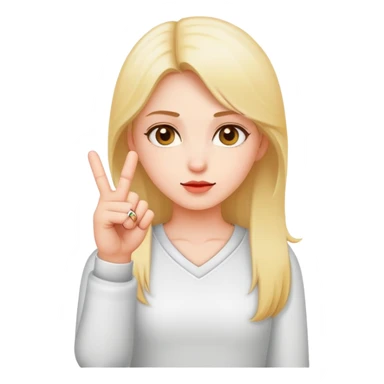 Girl sticking up middle finger  sticker