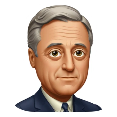 franklin rusvelt 3/4 portrait sticker