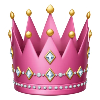 Pink crown with diamonds  sticker