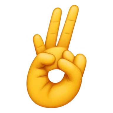 hazme una mano haciendo el numero 3 sticker